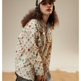 Unisex Jacket Vintage Loose Lapels Jacket for Men and Women Same Coat Spring and Autumn
